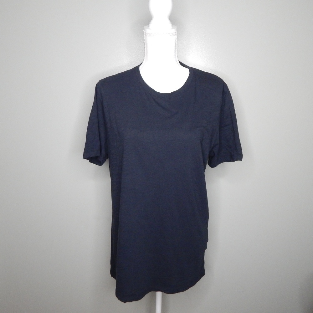 everlane women black cotton shirt SZ L